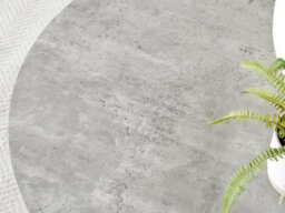 Furniturebox Uk Novara Grey Concrete Effect Black Leg Round Dining Table & 4 Cream Halle Chairs - thumbnail 4