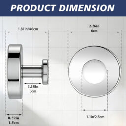 Suction Cup Towel Hooks For Bathroom Glass Mirror, Chrome Premium Stainless Steel Rustproof Wall Hangers For Mirrors Windows - thumbnail 6