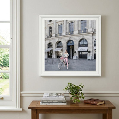 Home Luxe Interiors Dior Joaillerie White Step Frame Luxury Wall Art 70X70Cm Home Decor - image 1