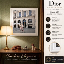 Home Luxe Interiors Dior Joaillerie White Step Frame Luxury Wall Art 70X70Cm Home Decor - thumbnail 6