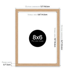 8X6 Oak Picture Frame (15.2 X 20.3Cm) Poster, Photo, Artwork, Gallery Wall Or Print - thumbnail 3