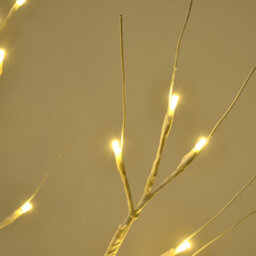 Homcom 4Ft Artificial White Birch Tree Light W/ 72 Warm White Pre-Lit Led Light - thumbnail 8