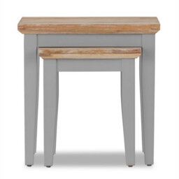 Statement Furniture Florence Nest Of 2 Side Tables/lamp Tables- Dove Grey - thumbnail 5