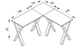 Vcm Desk Lona Silver / Anthracite H. 76 X W. 160 X D. 130 Cm - thumbnail 3