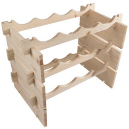 Woodeedoo Freestanding 3 Tier Wooden Wine Rack Table Top Holder For 12 Bottles Pine Kitchen Countertop Storage 50 X 32 X 53 Cm - thumbnail 7