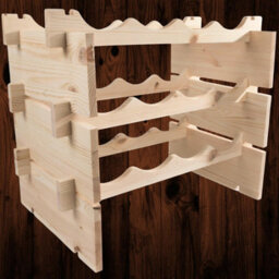 Woodeedoo Freestanding 3 Tier Wooden Wine Rack Table Top Holder For 12 Bottles Pine Kitchen Countertop Storage 50 X 32 X 53 Cm - thumbnail 2