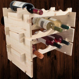 Woodeedoo Freestanding 3 Tier Wooden Wine Rack Table Top Holder For 12 Bottles Pine Kitchen Countertop Storage 50 X 32 X 53 Cm