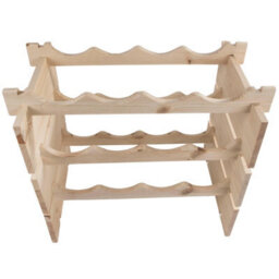 Woodeedoo Freestanding 3 Tier Wooden Wine Rack Table Top Holder For 12 Bottles Pine Kitchen Countertop Storage 50 X 32 X 53 Cm - thumbnail 8