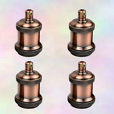 Vintage Industrial Brass E27 Lamp Holder Retro Metal Edison Bulb Socket,ip20 Hardwired Fitting For Diy Ceiling Pendant Wall Lights - image 1