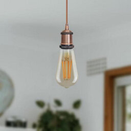 Vintage Industrial Brass E27 Lamp Holder Retro Metal Edison Bulb Socket,ip20 Hardwired Fitting For Diy Ceiling Pendant Wall Lights - thumbnail 4