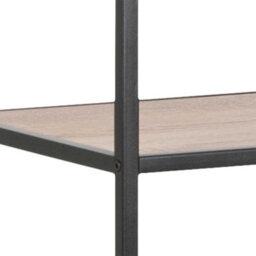 Wyld Haus El Paso Tall Black Metal And Sonoma Oak Bookcase 5 Shelves - thumbnail 5