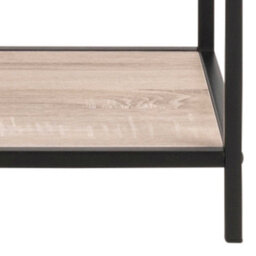 Wyld Haus El Paso Tall Black Metal And Sonoma Oak Bookcase 5 Shelves - thumbnail 6