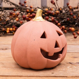 Annibells Halloween Pumpkin Cut Out Ceramic Candle Holder (14902) - thumbnail 4