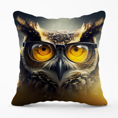 Warren Reed Designer Owl Splashart Cushions 45Cm X 45Cm - image 1