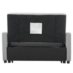 Abrihome Multifunctional Folding Sofa Bed - 180X127Cm Daybed With Adjustable Backrest, Space-Saving For Small Apartments, Dark Grey - thumbnail 9