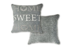 Home Sweet Home Cushion Cover In Silver - thumbnail 1