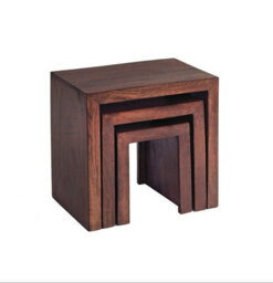 Buttercup Farm Toko Dark Mango Nest Of 3 Tables - Solid Mango Wood - L30 X W46 X H46 Cm