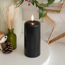 Festive Lights Ember™ Battery Signature Black Candle, 15Cm - thumbnail 5