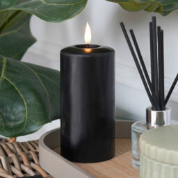 Festive Lights Ember™ Battery Signature Black Candle, 15Cm - thumbnail 4