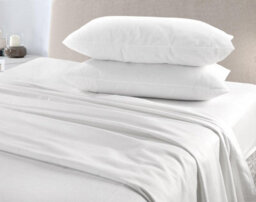 Homespace Direct Ltd Plain Dye Flannelette Brushed Cotton Duvet Cover Set White - thumbnail 2