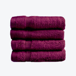 Allure Bath Fashions Luxury Zero Twist Egyptian Cotton 4 Pack Face Cloths - Beetroot - thumbnail 1