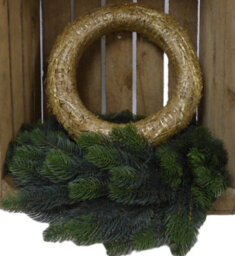 Decoris 25Cm Straw Wreath Make Your Own Christmas Door Wreath Floral Craft Round Ring - thumbnail 4
