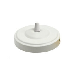 White Ceiling Rose Light Fitting 108mm Round Canopy Plate With Accessories For Vintage Pendant Lights Chandeliers And Hanging Lamp - thumbnail 1