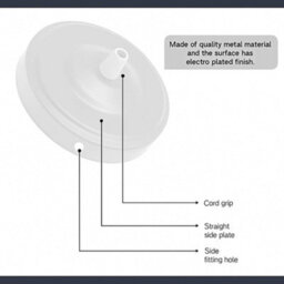 White Ceiling Rose Light Fitting 108mm Round Canopy Plate With Accessories For Vintage Pendant Lights Chandeliers And Hanging Lamp - thumbnail 5