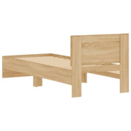 Berkfield Bed Frame Without Mattress With Headboard Sonoma Oak 90X200 Cm - thumbnail 7