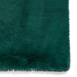 Jewel Green Shaggy Rug, 80mm Thickness Plain Rug, Anti-Shed Durable Modern Rug For Bedroom, & Dining Room-80Cm X 150Cm - thumbnail 3
