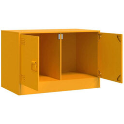 Berkfield Tv Cabinets 2 Pcs Mustard Yellow 67X39X44 Cm Steel - thumbnail 6