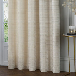 Paoletti Jupiter Chenille Jacquard Eyelet Curtain Pair Ivory/gold (W)229Cmx (D)137Cm - thumbnail 4