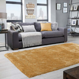 Abaseen 60X110Cm Gold Cosy Shaggy Rug, Rectangular Extra Soft Touch 5Cm Heavy Thick Pile, Modern Area Rugs Living & Bedroom - thumbnail 2