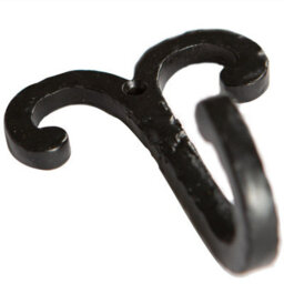 Hammer and Tongs Hammer & Tongs Wire Coat Hook - W70mm X H90mm - Black - thumbnail 2