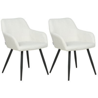 Beliani Set Of 2 Dining Chairs Casmalia Velvet Off-White - image 1