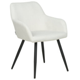 Beliani Set Of 2 Dining Chairs Casmalia Velvet Off-White - thumbnail 4