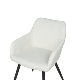 Beliani Set Of 2 Dining Chairs Casmalia Velvet Off-White - thumbnail 7