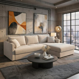Orea Modern L Shape Sofa Bed With 2 Storage Compartments Reversible Fabric Corner Settee Sleep Function 227X150Cm Light Grey Right