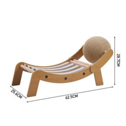 Thehotsale Cat Scratching Board With Sisal Ball Cat Lounge Chair, 25.6Cm(W) X 62.5Cm(D) X 28.7Cm(H) - thumbnail 6