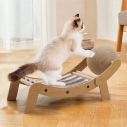 Thehotsale Cat Scratching Board With Sisal Ball Cat Lounge Chair, 25.6Cm(W) X 62.5Cm(D) X 28.7Cm(H) - thumbnail 2
