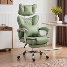 Big And Tall Office Chair With Lumbar Support, Light Green - thumbnail 5