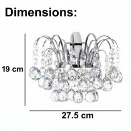 Clear Acrylic Ball Drop Ceiling Pendant Light Shade Modern Chandelier Fitting - thumbnail 2