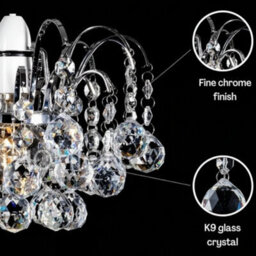Clear Acrylic Ball Drop Ceiling Pendant Light Shade Modern Chandelier Fitting - thumbnail 4