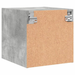 Berkfield Bedside Cabinets With Glass Doors 2 Pcs Concrete Grey 35X37X35 Cm - thumbnail 9
