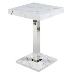 Furniture in Fashion Topaz High Gloss Bar Table Square In Vida Marble Effect - thumbnail 2