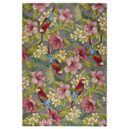 Melrose Modern Style Rugs Floral Parrot Animal Print Non-Slip Indoor/outdoor Area Rug 200/285Cm - thumbnail 6