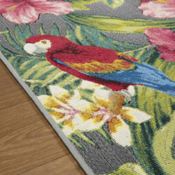 Melrose Modern Style Rugs Floral Parrot Animal Print Non-Slip Indoor/outdoor Area Rug 200/285Cm - thumbnail 3