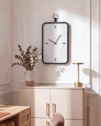 Beliani Wall Clock Moliens 32 Cm White/ Black - thumbnail 2