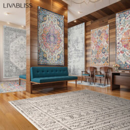 Livabliss City-Modern Yellow Grey Beige Graphic Living Dining Bedroom Rug 200 X 275 Cm Easy Care, Non Shedding - thumbnail 9
