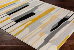 Livabliss City-Modern Yellow Grey Beige Graphic Living Dining Bedroom Rug 200 X 275 Cm Easy Care, Non Shedding - thumbnail 6